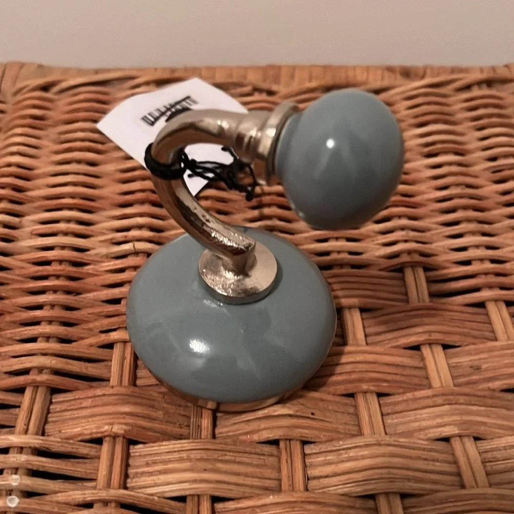 Anthropologie Ceramic Wall Hook Set of 5 NIP